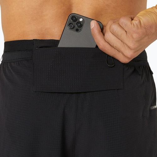 ASICS Metarun 5IN performance черни мъжки къси панталони за бягане