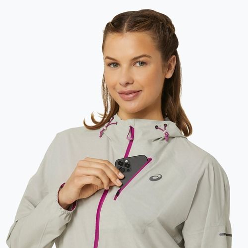 ASICS дамско яке за бягане Fujitrail Водоустойчива бреза