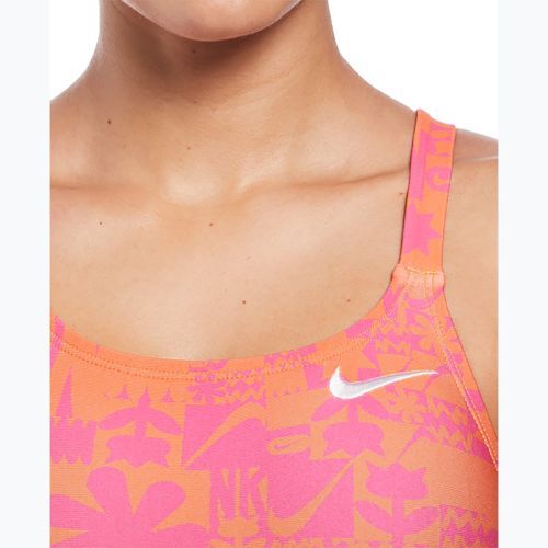Дамски бански костюм от една част Nike Hydrastrong Solid Fastback total orange