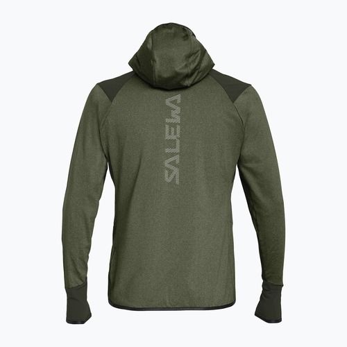 Мъжки суитшърт за трекинг Salewa Agner Hybrid PL/DST FZ dark olive melange
