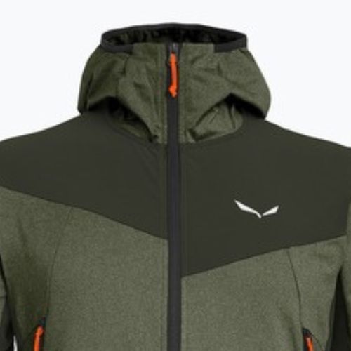 Мъжки суитшърт за трекинг Salewa Agner Hybrid PL/DST FZ dark olive melange
