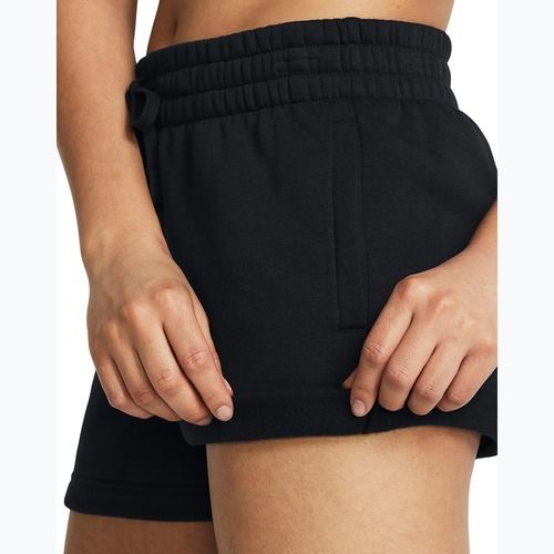 Under Armour Rival Fleece дамски шорти за тренировка черно/бяло