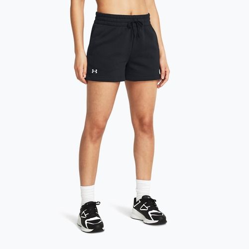 Under Armour Rival Fleece дамски шорти за тренировка черно/бяло