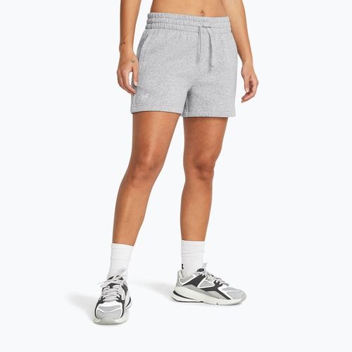 Дамски шорти за тренировка Under Armour Rival Fleece mod gray light heather/white