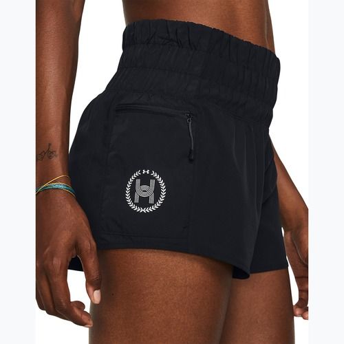 Under Armour Run Anywhere дамски къси панталони за бягане черно/черно/бяло
