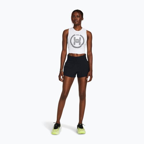 Under Armour Run Anywhere дамски къси панталони за бягане черно/черно/бяло