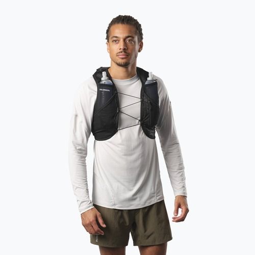 Salomon Active Skin 8 комплект черна/метална жилетка за бягане