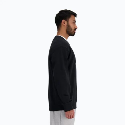 Мъжки суитшърт New Balance Stacked Logo French Terry Crew black
