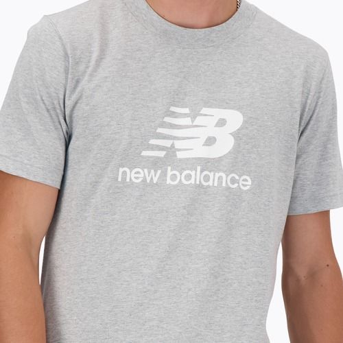 Мъжка тениска New Balance Stacked Logo athletic grey