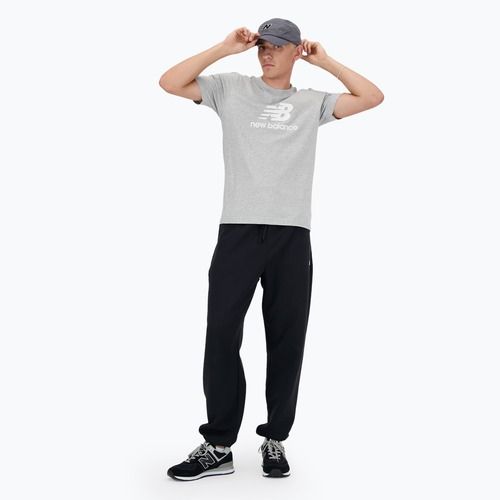 Мъжка тениска New Balance Stacked Logo athletic grey