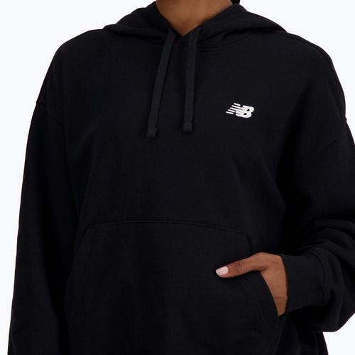 New Balance French Terry Small Logo Hoodie black за жени