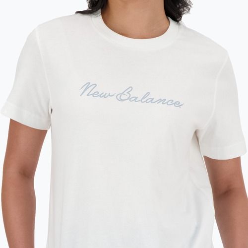 Дамска тениска New Balance Script Tee white