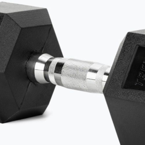 Гумиран дъмбел XTREXO Hex 12,5 кг