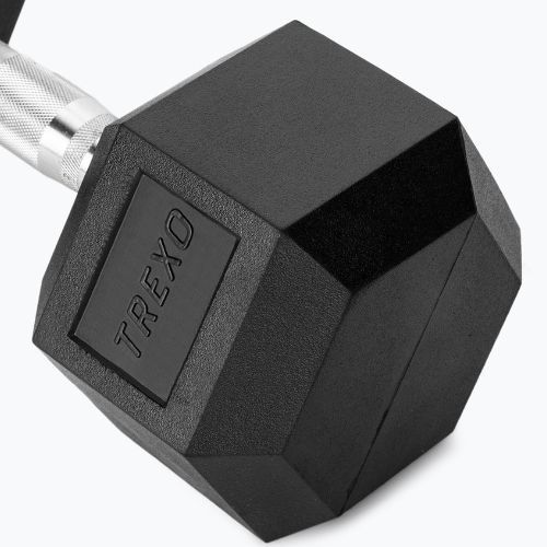 Гумиран дъмбел XTREXO Hex 17,5 кг