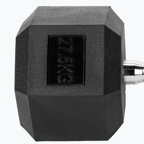 Гумиран дъмбел XTREXO Hex 27,5 кг