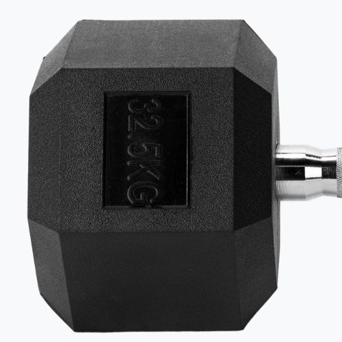 Гумиран дъмбел XTREXO Hex 32,5 кг