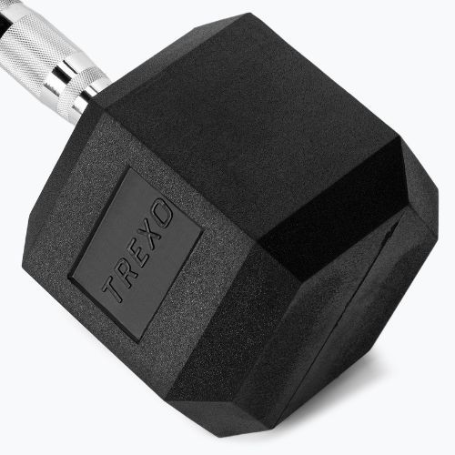 Гумиран дъмбел XTREXO Hex 32,5 кг