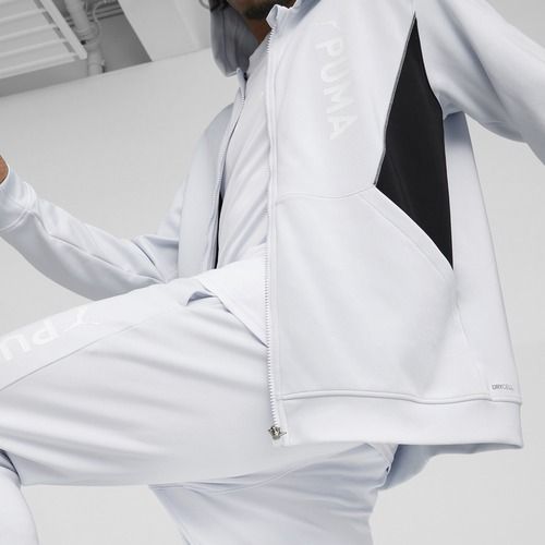 Мъжки суитшърт за тренировка PUMA Fit Double Knit FZ Hoodie silver mist