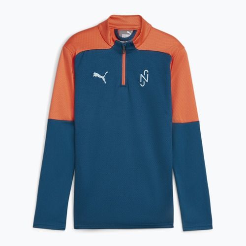 PUMA Neymar JR Creativity 1/4 Zip Top детски футболен суитшърт ocean tropic/hot heat