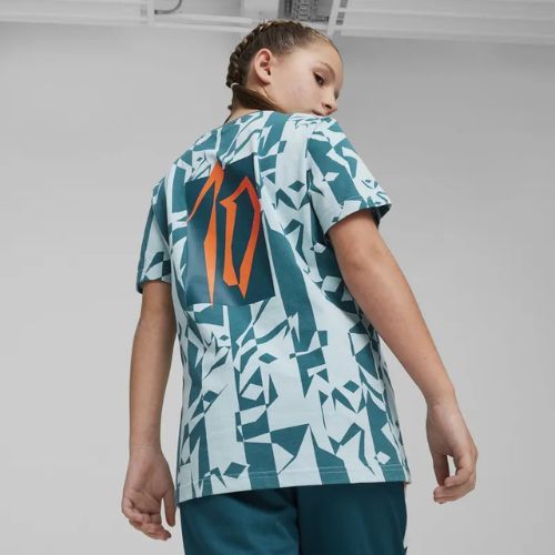 Детска футболна тениска PUMA Neymar Jr Creativity Logo Tee ocean tropic/turquoise surf