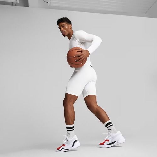 Мъжки баскетболни шорти PUMA Hoops Team Baselayer puma white