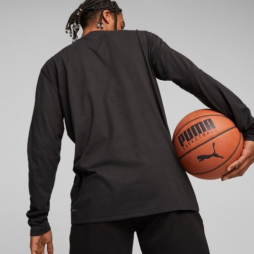 Мъжки баскетболен екип с дълъг ръкав PUMA Hoops Team Drycell LS Tee puma black