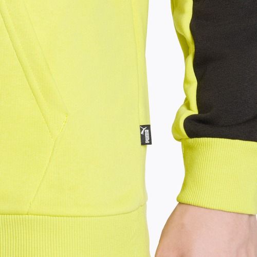 Мъжки суитшърт PUMA ESS+ Block Hoodie TR puma black/lime sheen