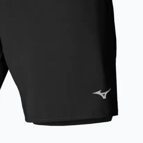 Мъжки къси панталони за бягане Mizuno Core 7.5 2in1 black