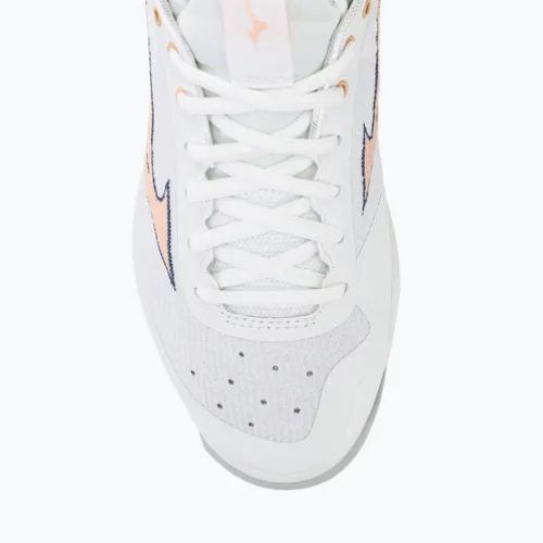 Дамски обувки за волейбол Mizuno Wave Luminous 2 white/navy peony/peach parfait