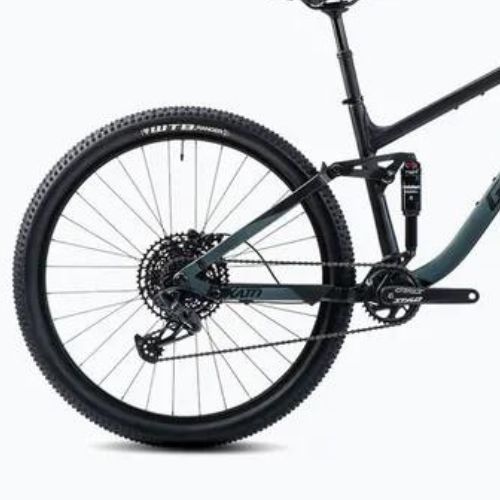 Планински велосипед GHOST Kato FS Essential 29 black/metallic green bay matt