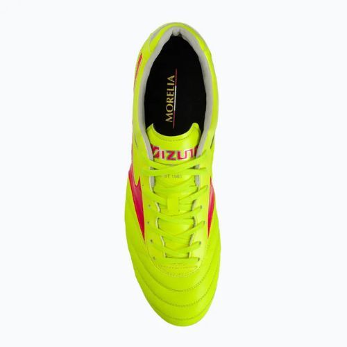 Мъжки футболни обувки Mizuno Morelia II Elite MD safety yellow/fiery coral 2/galaxy silver