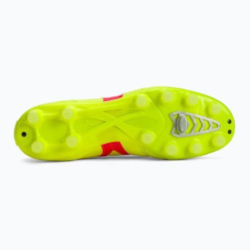 Мъжки футболни обувки Mizuno Morelia II Pro MD safety yellow/fiery coral 2/galaxy silver