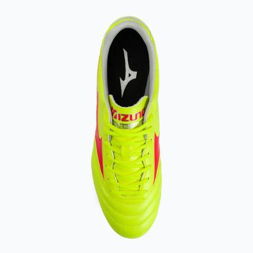 Mizuno Morelia II Club MD safety yellow/fiery coral 2/galaxy silver мъжки футболни обувки