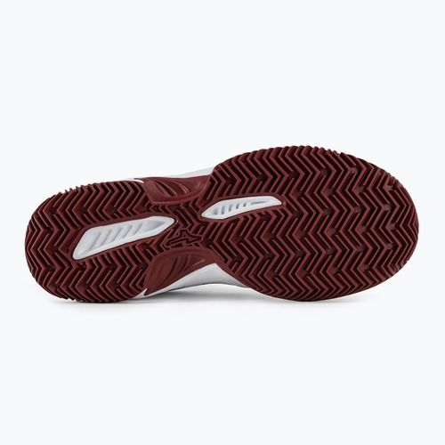 Дамски обувки за тенис Mizuno Break Shot 4 CC white/cabernet/papyrus