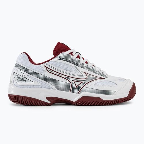 Дамски обувки за тенис Mizuno Break Shot 4 CC white/cabernet/papyrus