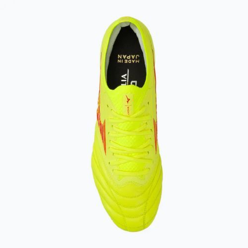 Мъжки футболни обувки Mizuno Morelia Neo IV Β Japan Mix safety yellow/flery coral 2/safety yellow