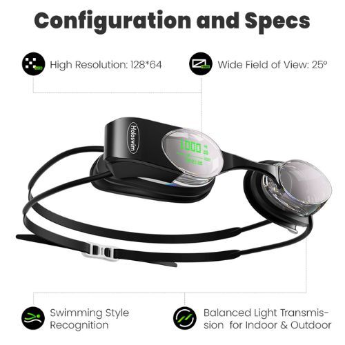 Очила за плуване Holoswim Smart black