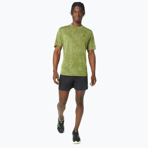 Мъжка тениска за бягане ASICS Metarun Pattern 1/2 ZIP cactus