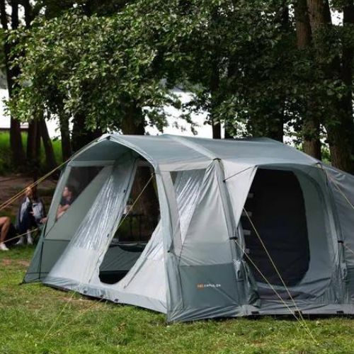 Надуваема палатка за къмпинг за 6 души KADVA AIRcamp 6.24 зелена