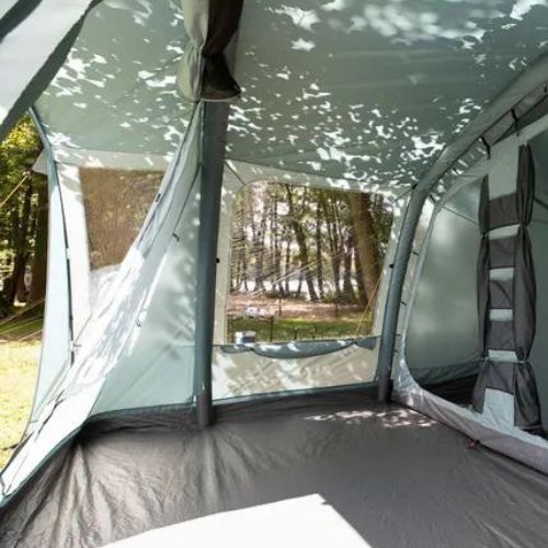 Надуваема палатка за къмпинг за 6 души KADVA AIRcamp 6.24 зелена