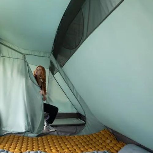 Надуваема палатка за къмпинг за 6 души KADVA AIRcamp 6.24 зелена