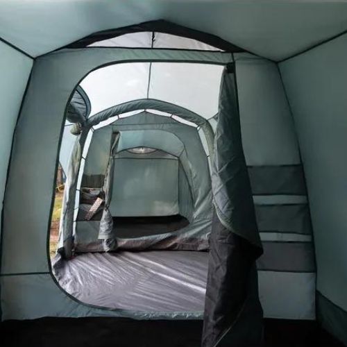 Надуваема палатка за къмпинг за 6 души KADVA AIRcamp 6.33 зелена