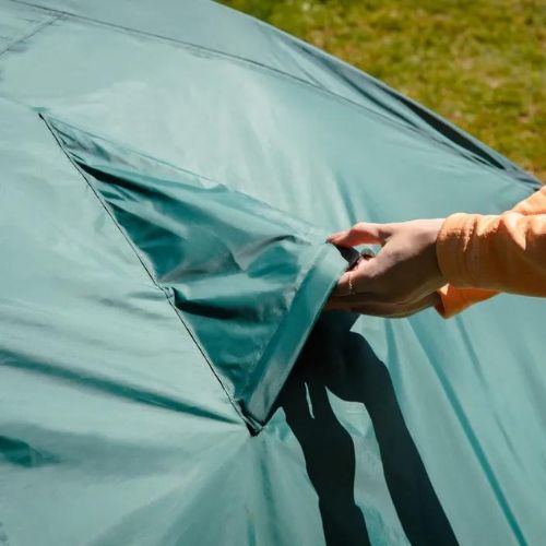 Четириместна палатка за къмпинг KADVA CAMPdome 4 зелена