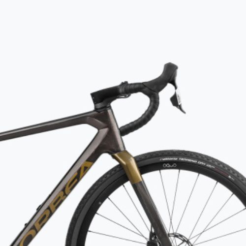 Гравел велосипед Orbea Terra M41e Team 1X 2024 cosmic carbon view/metallic olive green