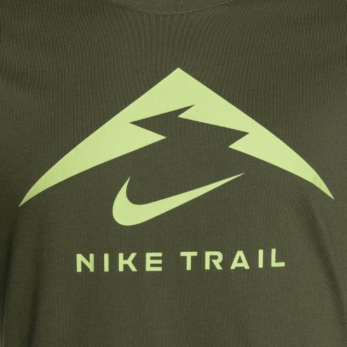 Мъжка тениска за бягане Nike Dri-Fit UV medium olive