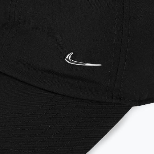 Бейзболна шапка Nike Dri-Fit Club Unstructured Metal Swoosh black/metallic silver