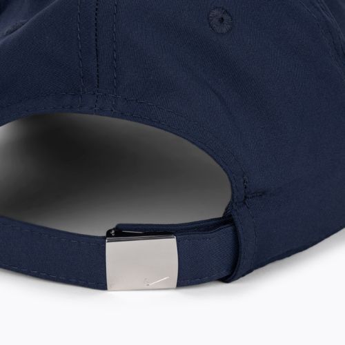 Бейзболна шапка Nike Dri-Fit Club Unstructured Metal Swoosh midnight navy/metallic silver