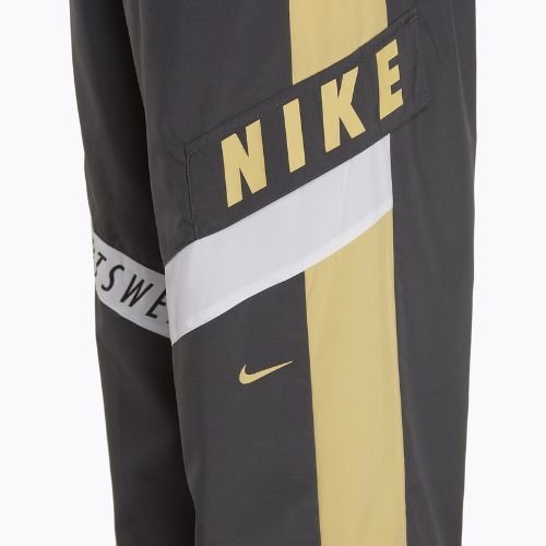 Дамски панталони Nike Sportswear Woven High-Waisted dark smoke grey/saturn gold/white