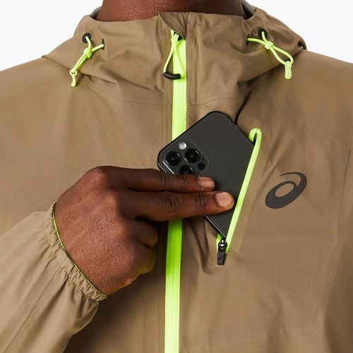 Мъжко яке за бягане ASICS Fujitrail Waterproof pepper