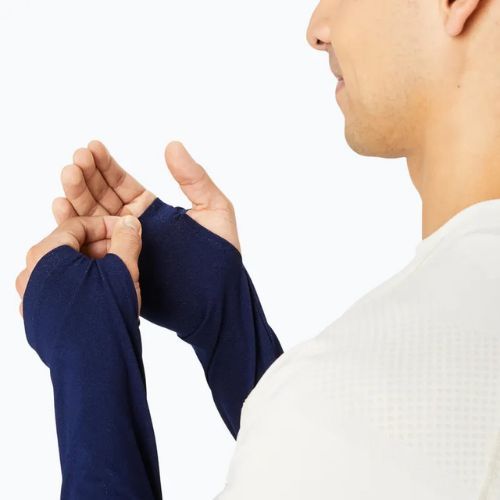 Мъжка блуза с дълъг ръкав за бягане ASICS Seamless birch/blue expanse